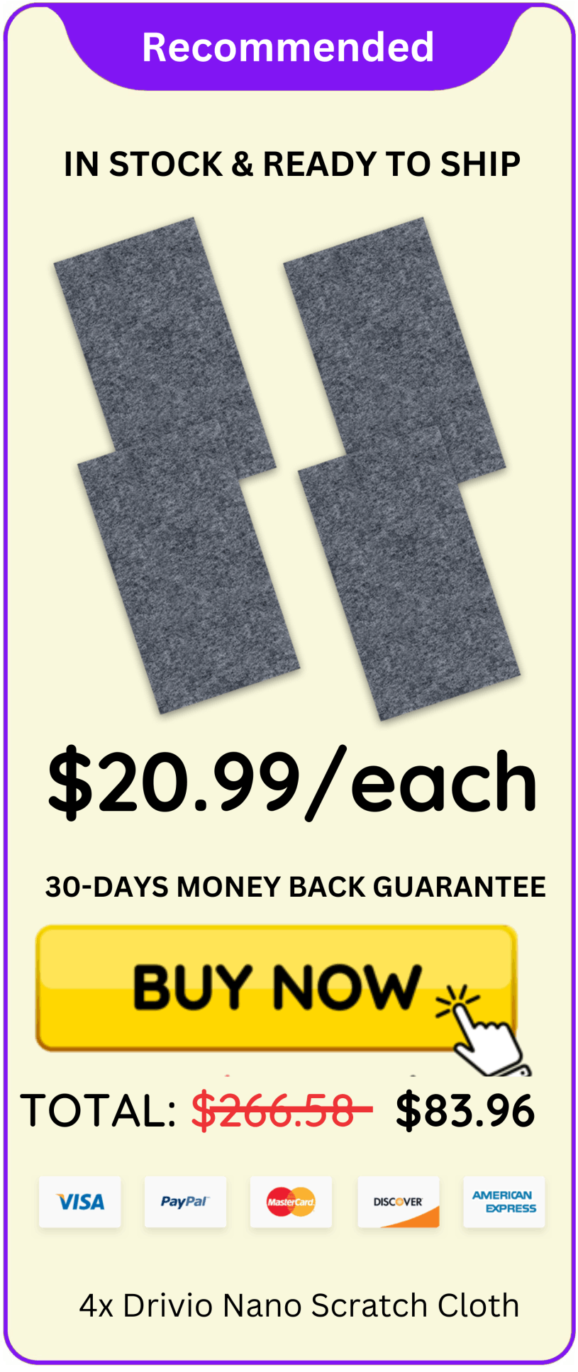 Drivio Nano Scratch Cloth price offer